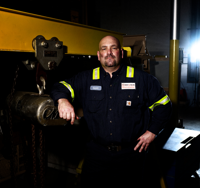 Technician portrait with machinery